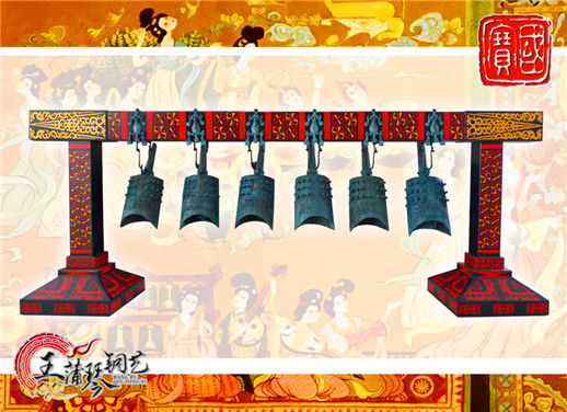 6件套仿古編鐘，小型特色樂器，民樂混音配套
